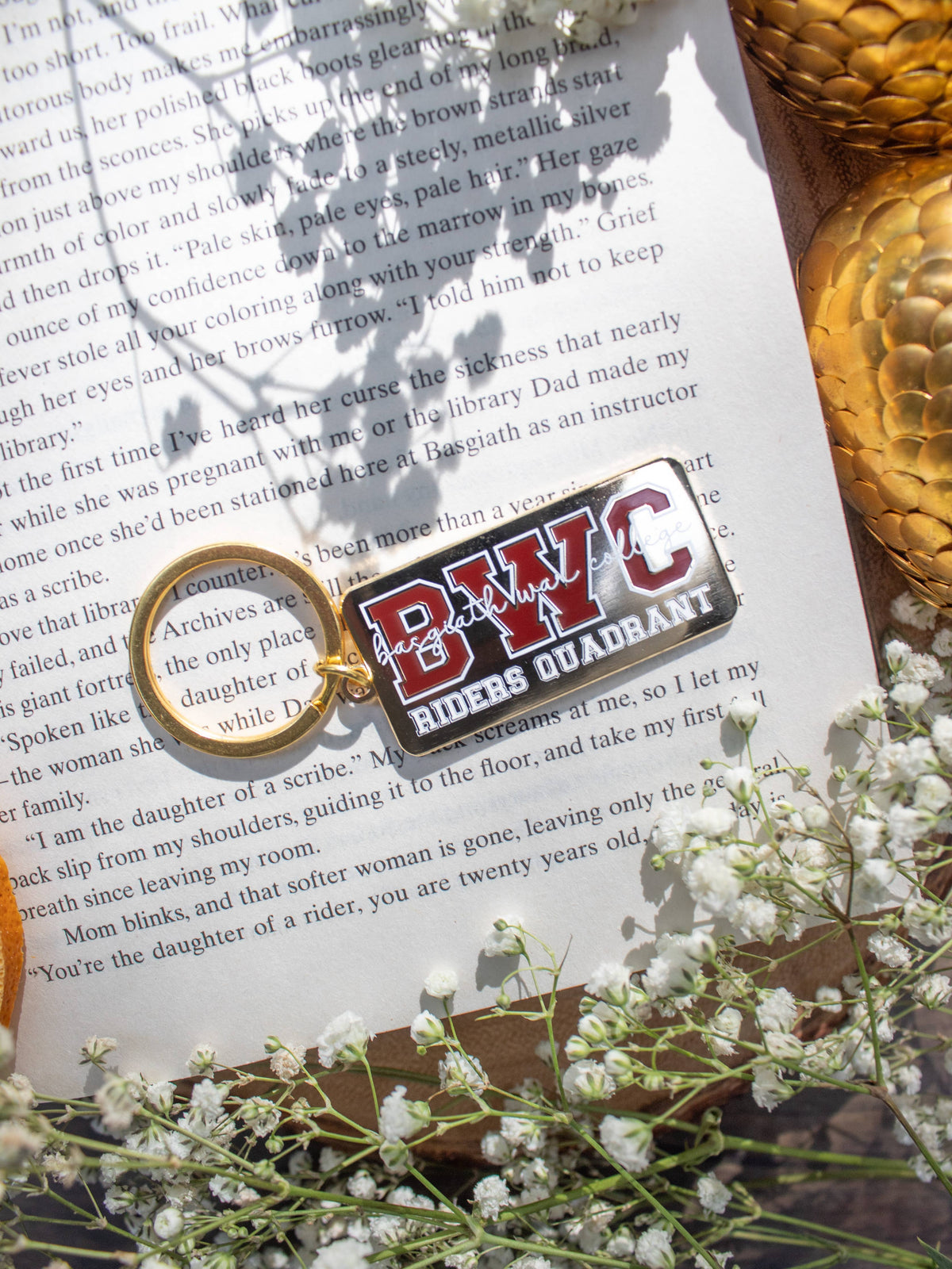Fourth Wing | BWC Basgiath War College Logo Keychain