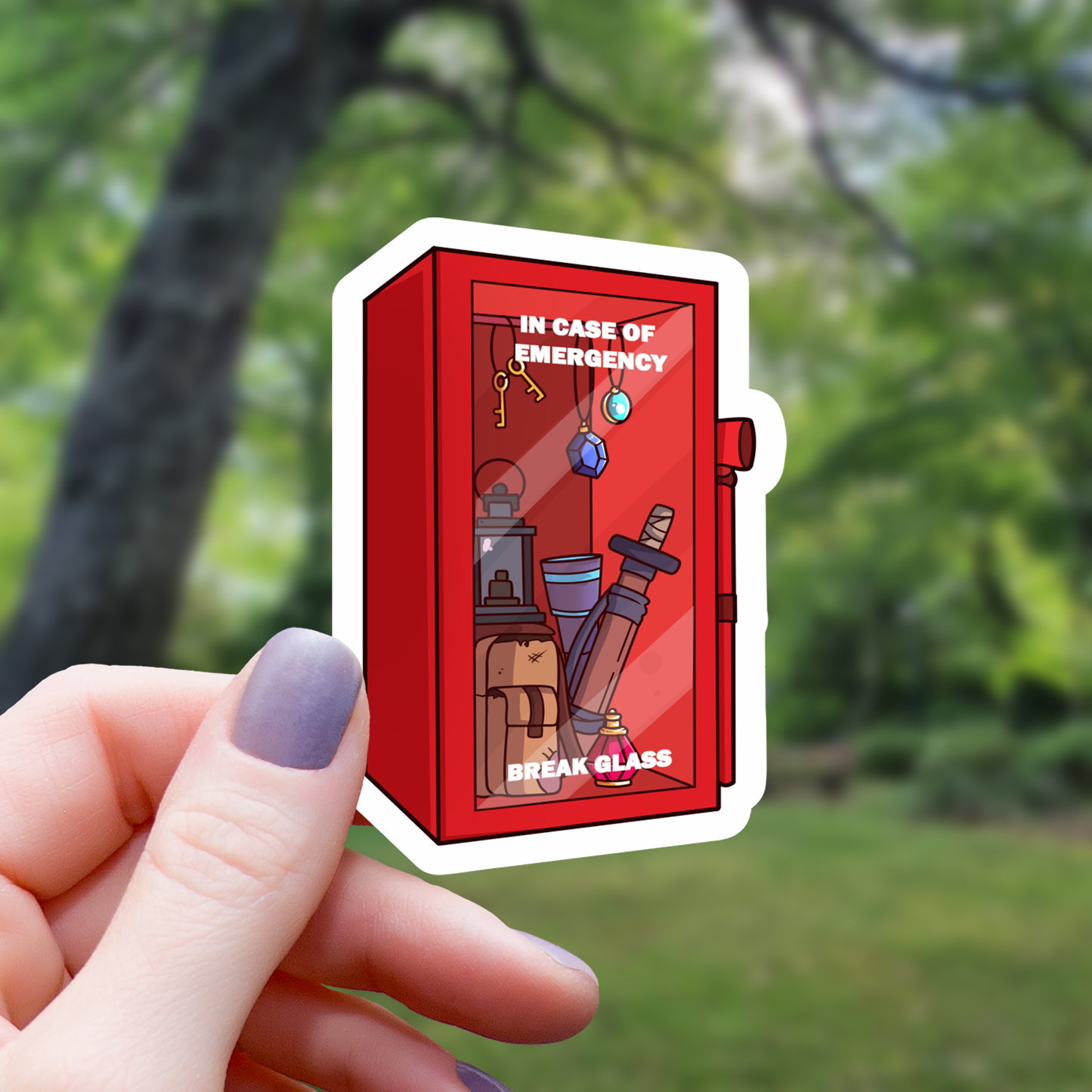 Break Glass In Case of Adventure Sticker - 3"