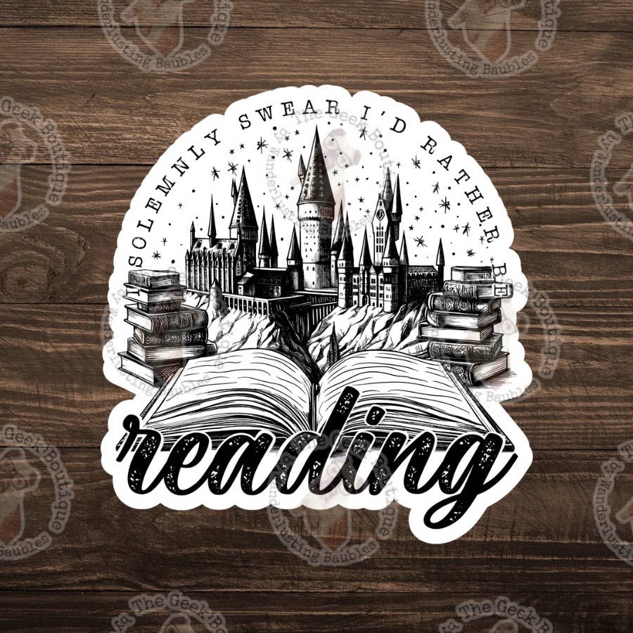 3" Vinyl Solemnly Swear I Am Reading Bookish Fantasy Sticker