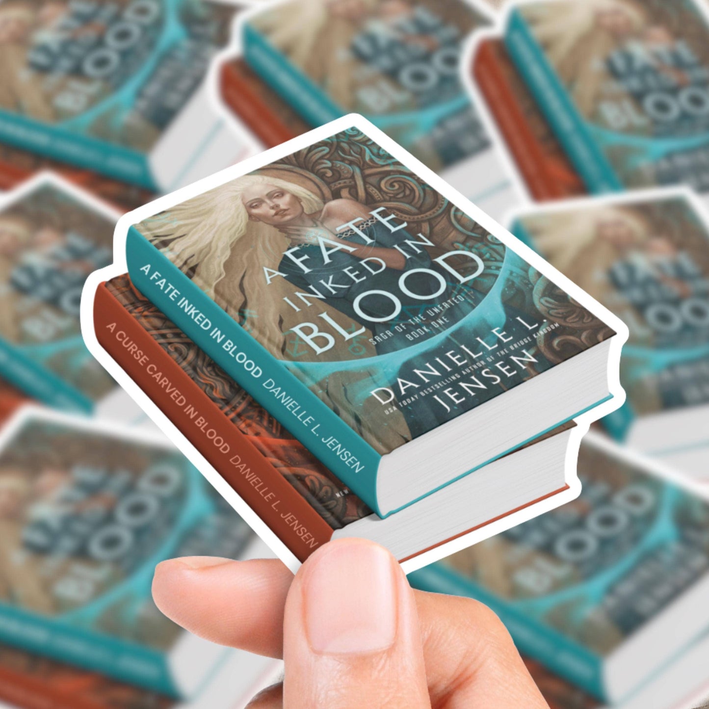 Saga of the Unfated Book Stack Sticker