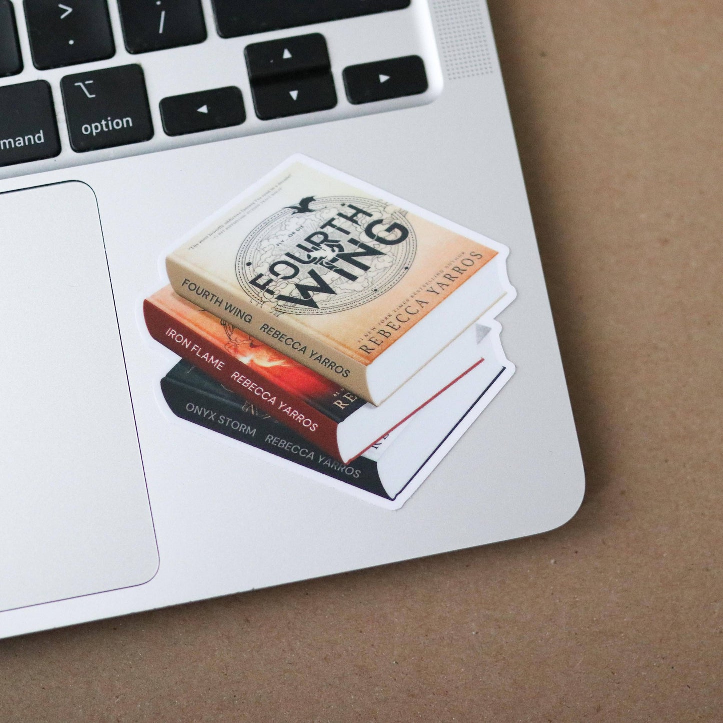Fourth Wing Book Stack Sticker