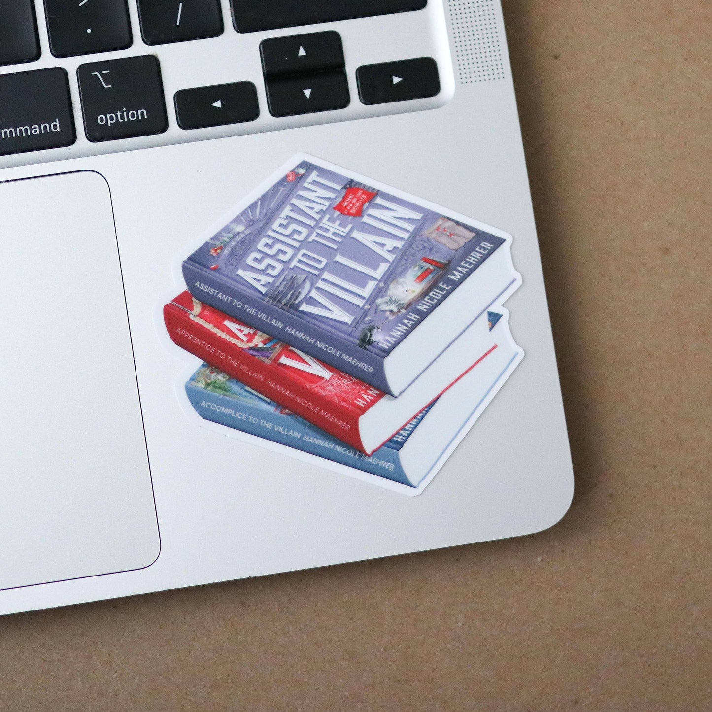 Assistant to the Villain Book Stack Sticker