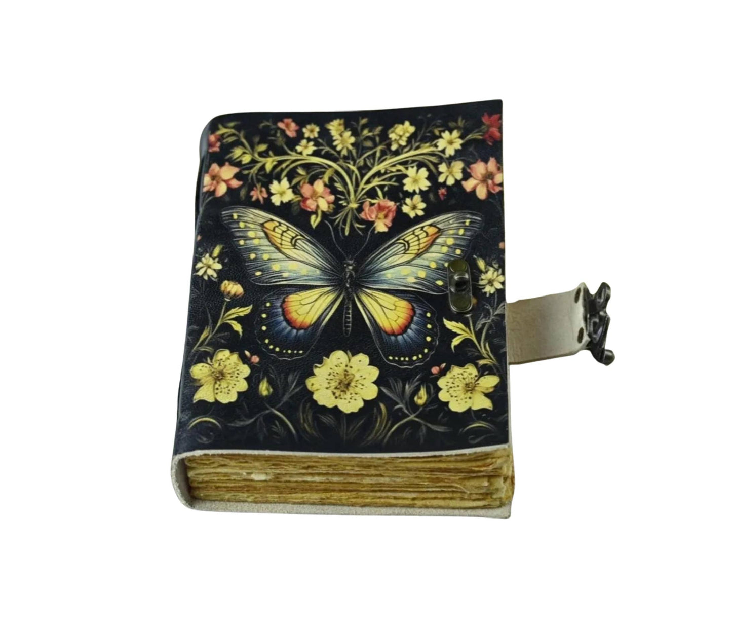 Butterfly Leather Journal Travel Notebook Handmade Celtic
