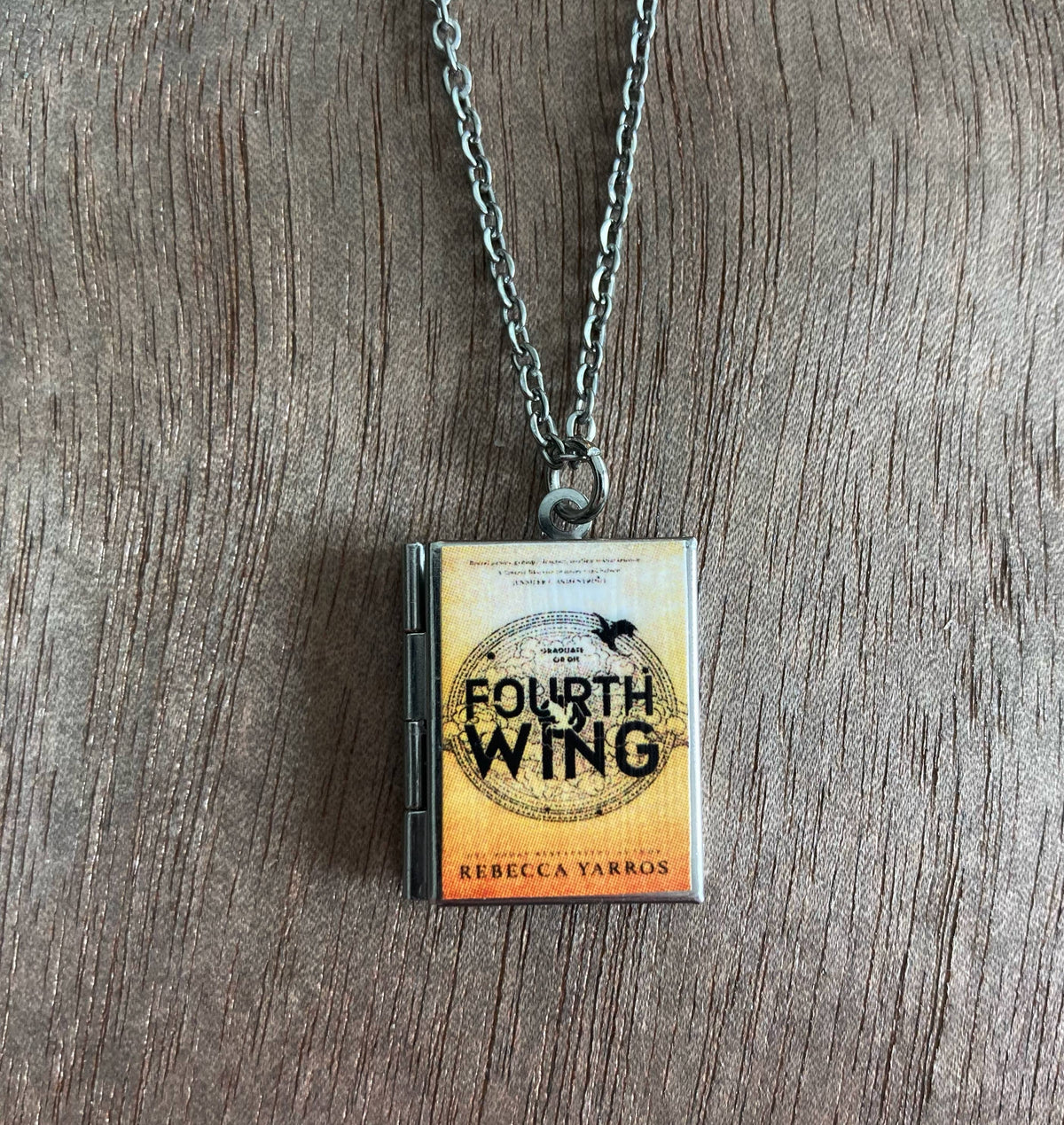 Book Locket Necklace - Fourth Wing