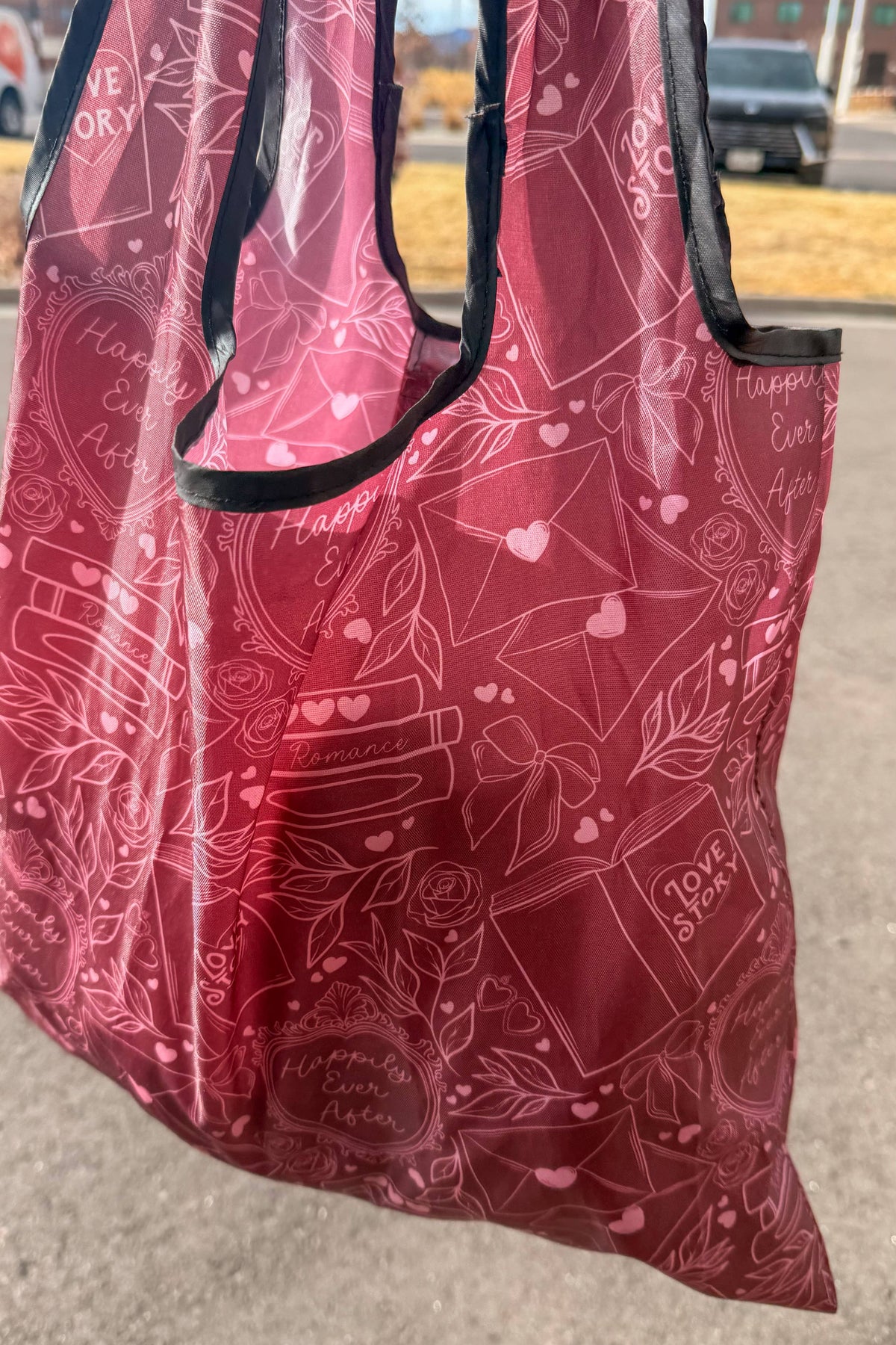 Love Story | Reusable Bookish Foldable Grocery Tote Bag