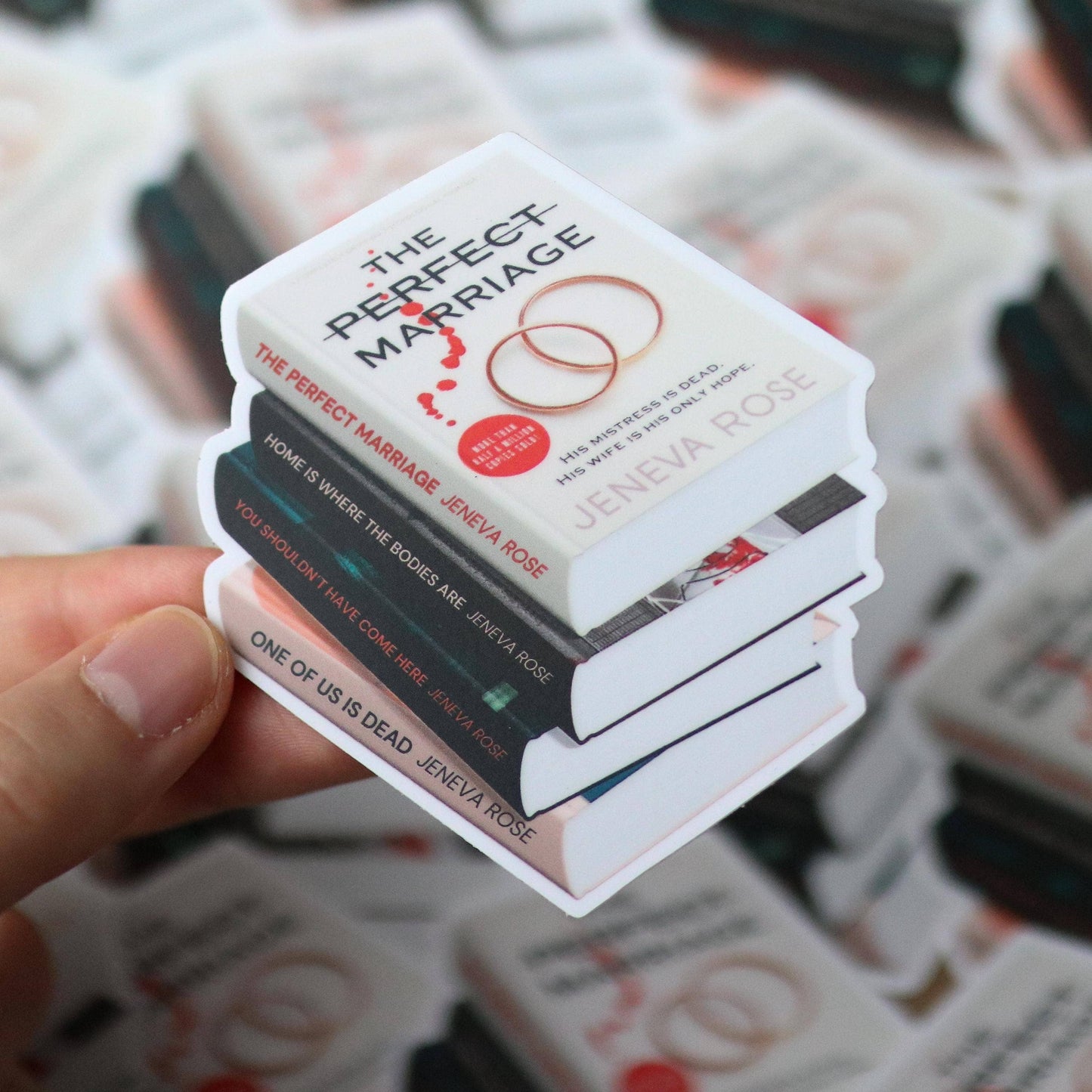 Jeneva Rose Book Stack Sticker
