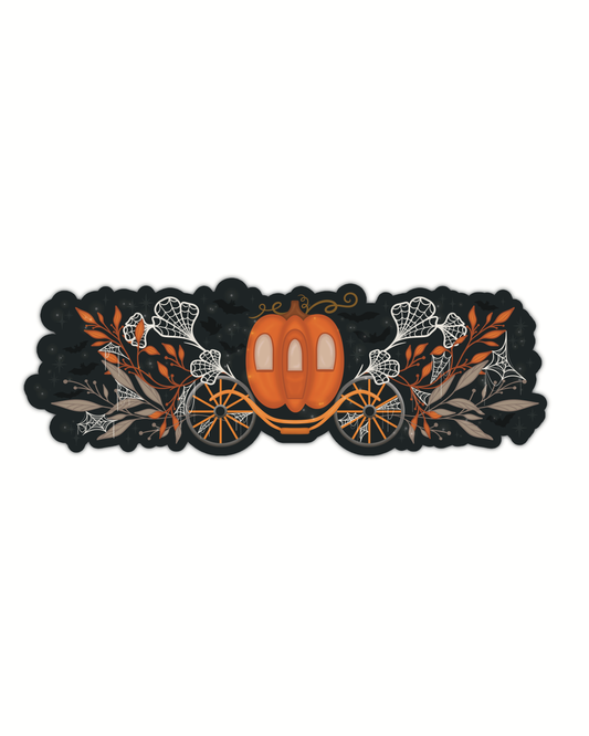 Haunted Carriage Ride Halloween Die-Cut Bookmark