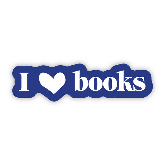I Love Books Text Sticker
