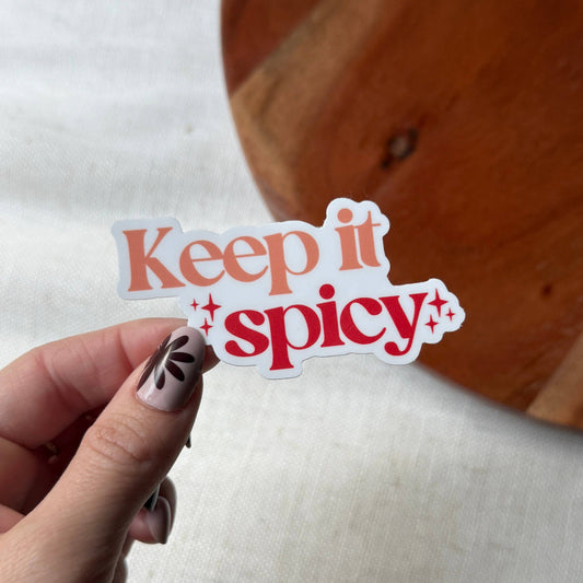 Keep It Spicy Bookish Text Sticker