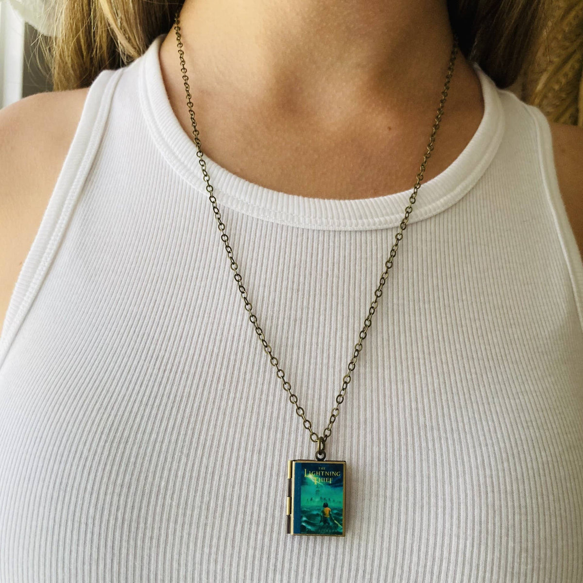 Book Locket Necklace - Percy Jackson - The Lightning Thief