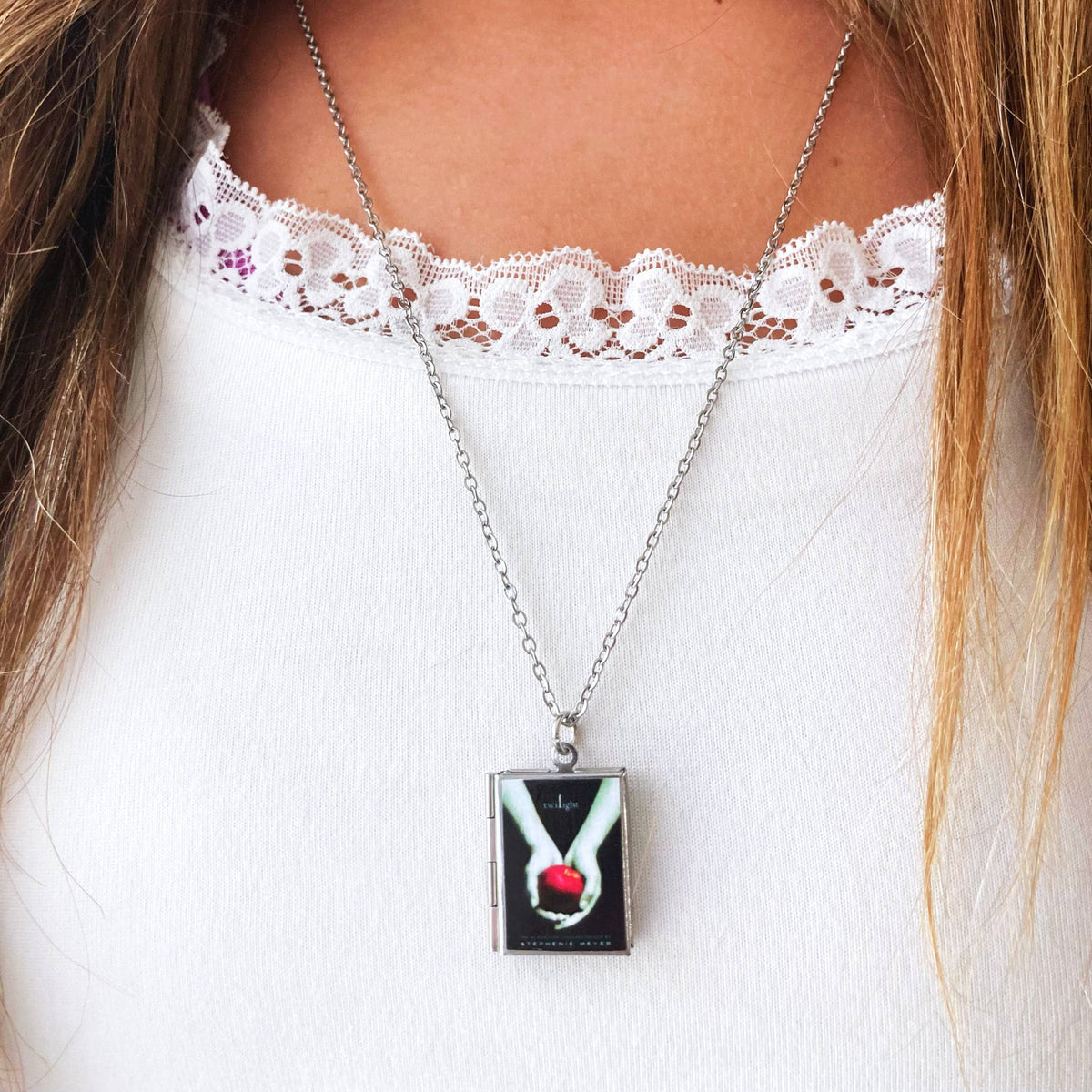 Book Locket Necklace - Twilight