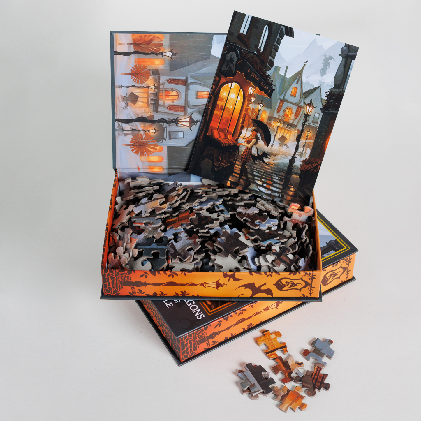 Browsing Book Dragons Keepsake Puzzle