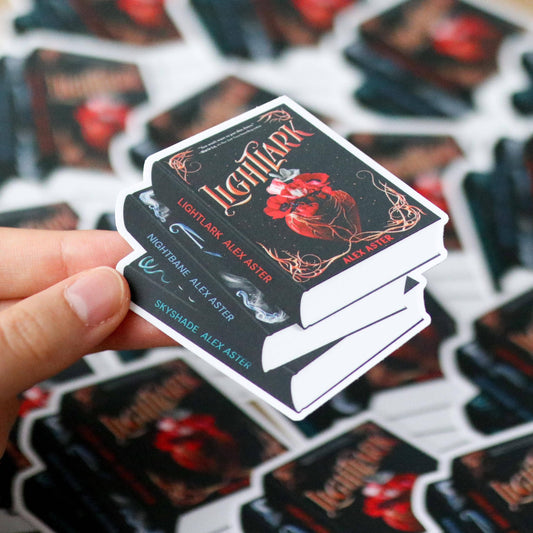 Lightlark Book Stack Sticker - Waterproof Romantasy