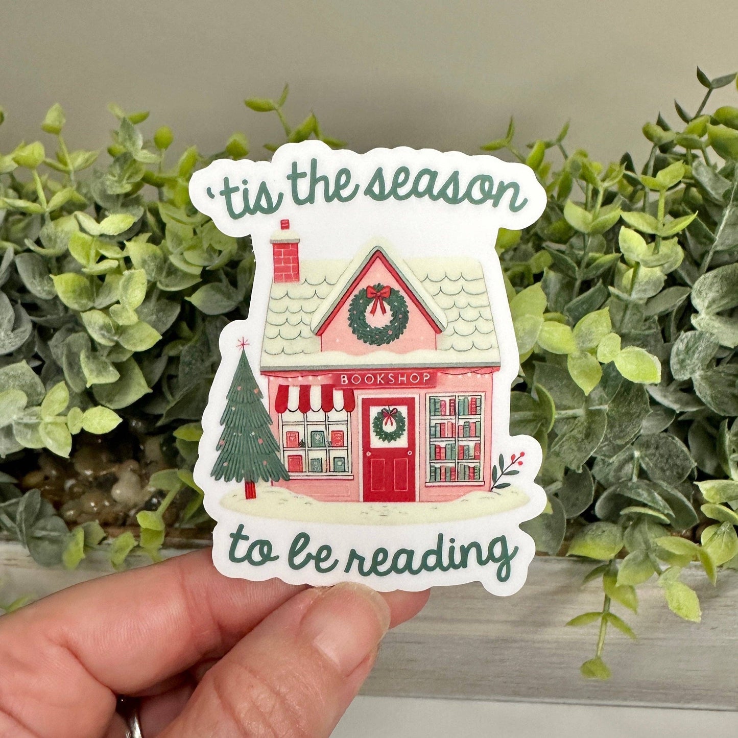 'Tis the Season to Be Reading Sticker