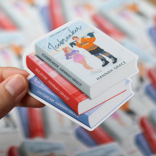 Maple Hills Book Stack Waterproof Sticker