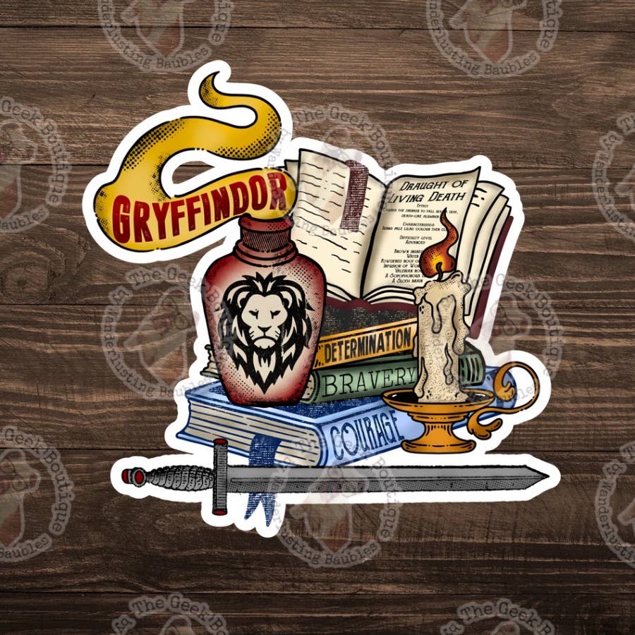 3" Vinyl Lion Brave Potions Magical Bookish Sticker