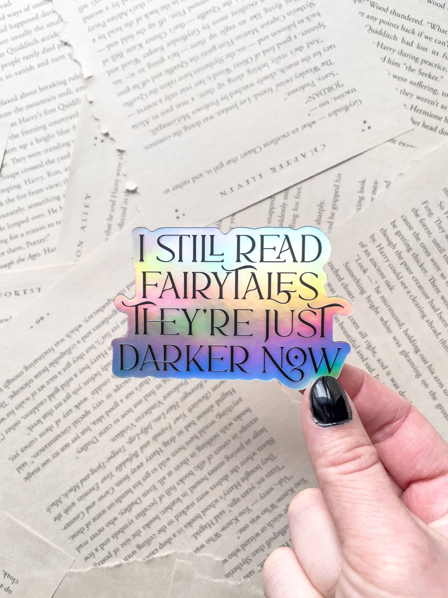 Darker Fairytales Bookish Reader Waterproof Vinyl Sticker