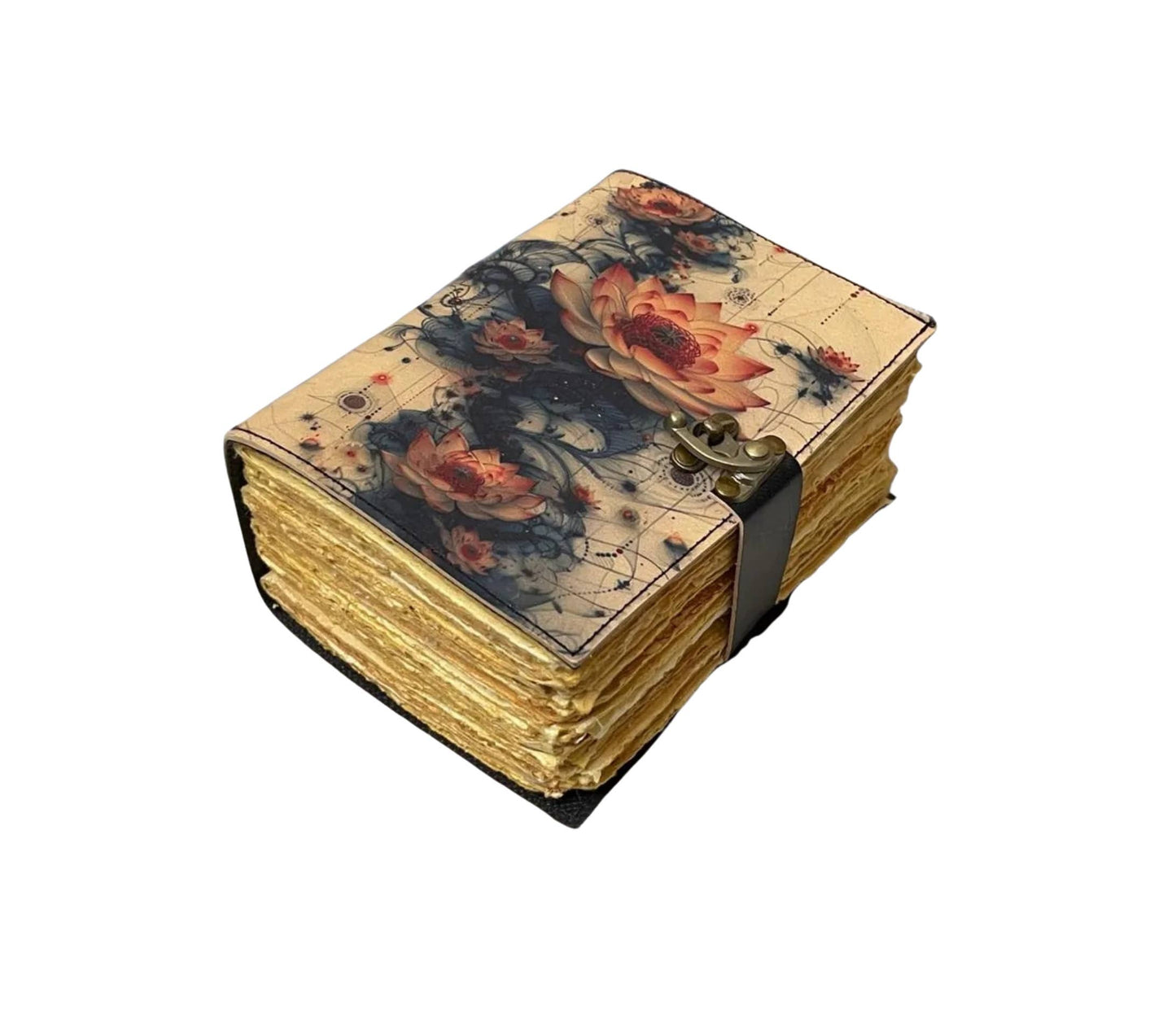 Flower Leather Journal Vintage Travel Notebook Celtic Diary
