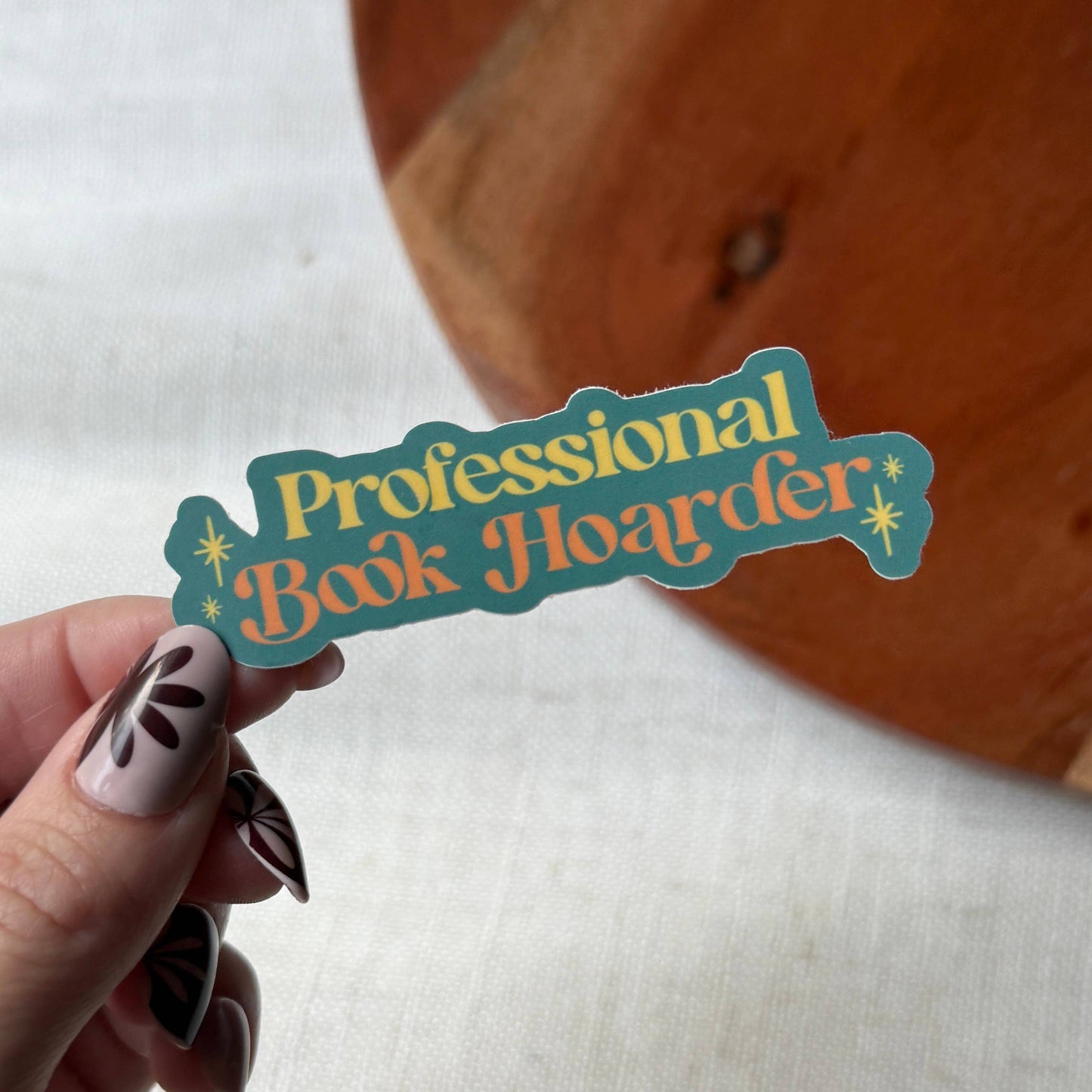 Professional Book Hoarder Bookish Text Sticker
