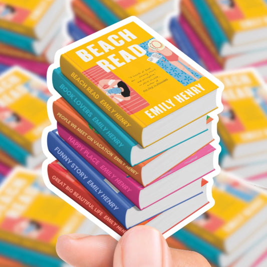 Emily Henry Inspired Book Stack Sticker