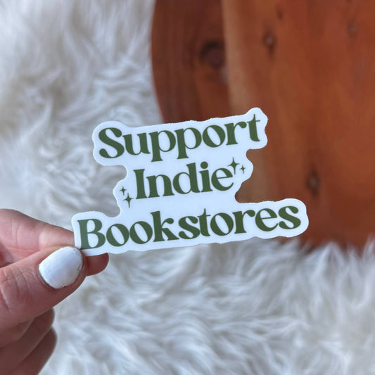 "Support indie bookstores" Book Sticker