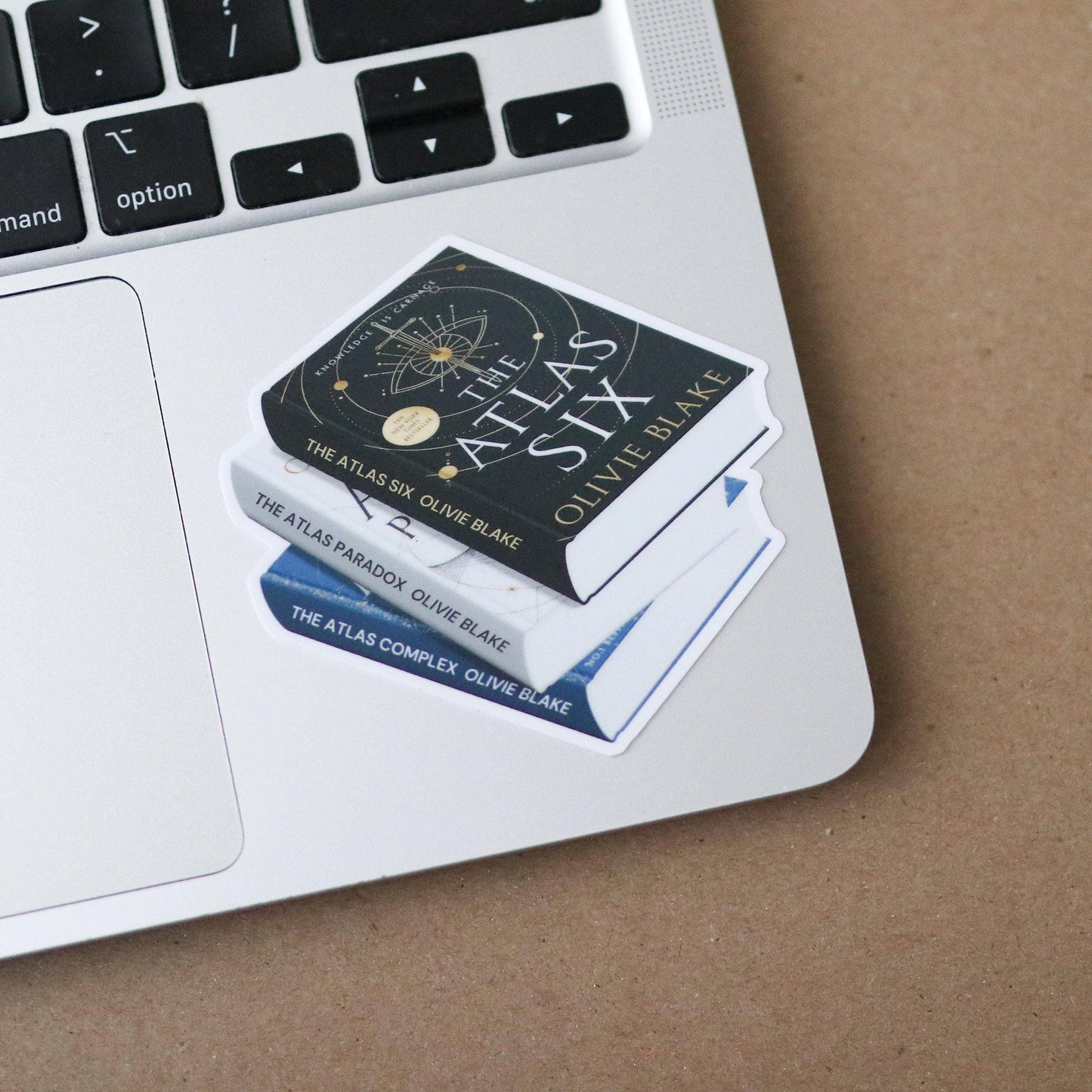Atlas Six Waterproof Book Stack Sticker By Olivie Blake