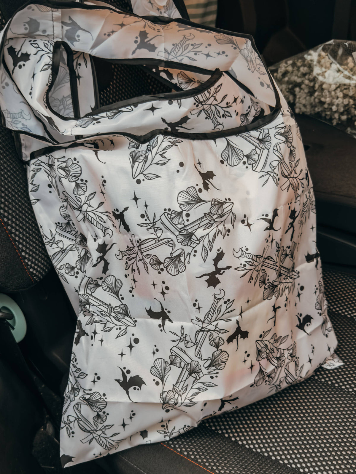 Ivory Swords | Reusable Bookish Foldable Grocery Tote Bag