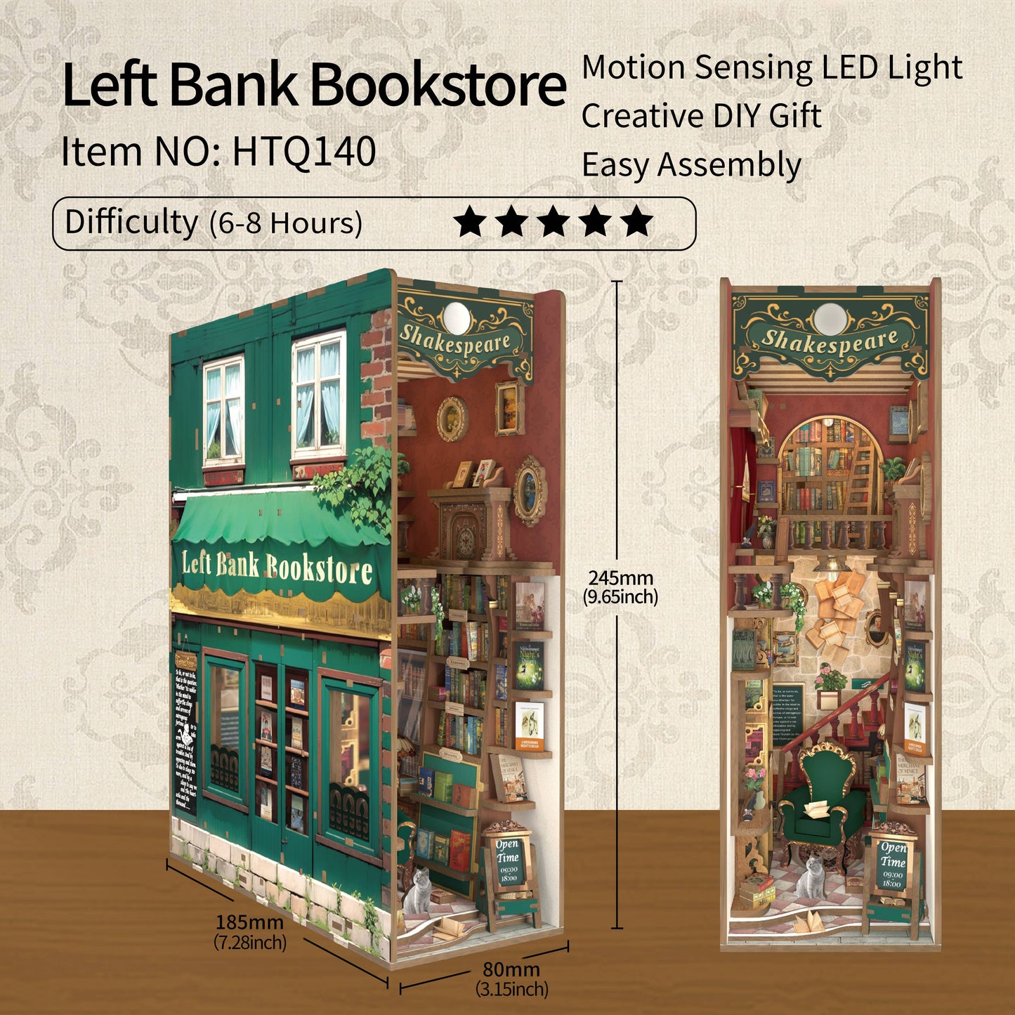 DIY Book Nook Kit: Left Bank Bookstore