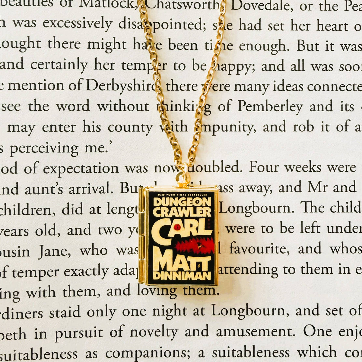 Book Locket Necklace - Dungeon Crawler Carl
