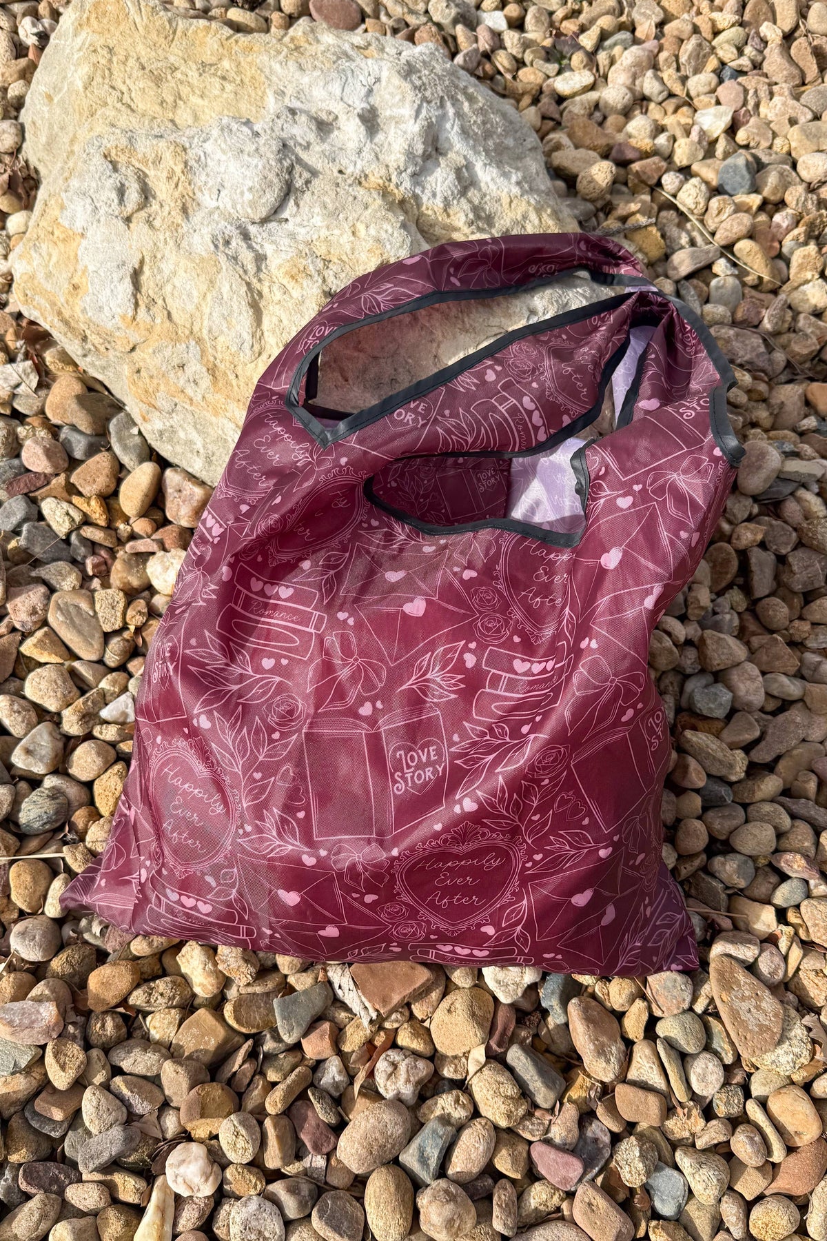 Love Story | Reusable Bookish Foldable Grocery Tote Bag