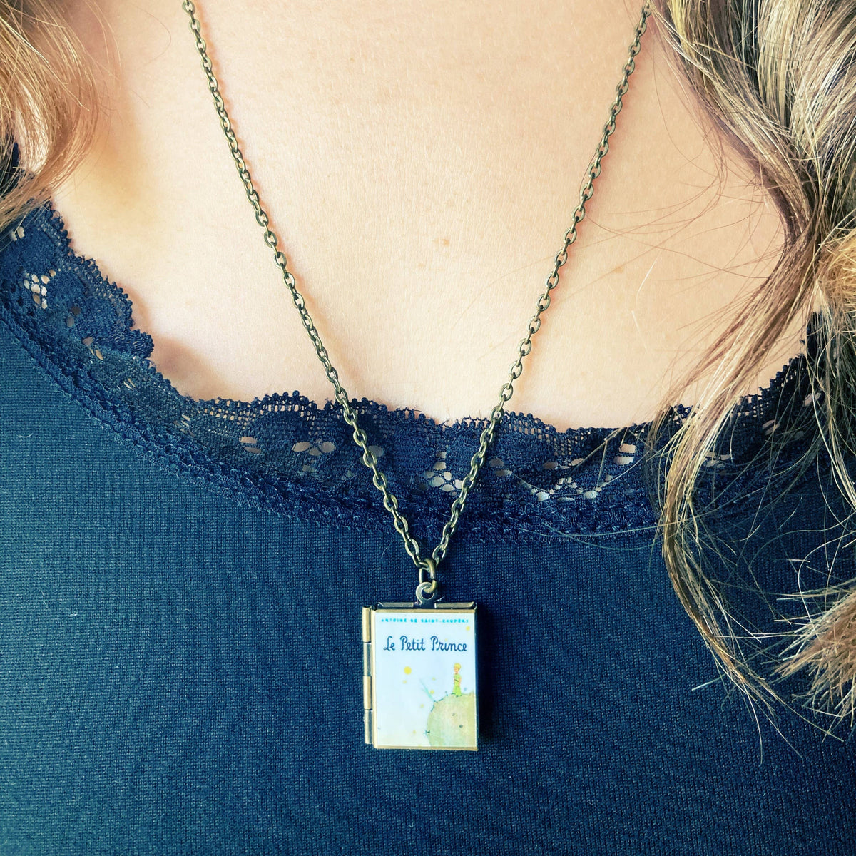 Book Locket Necklace - The Little Prince (French)