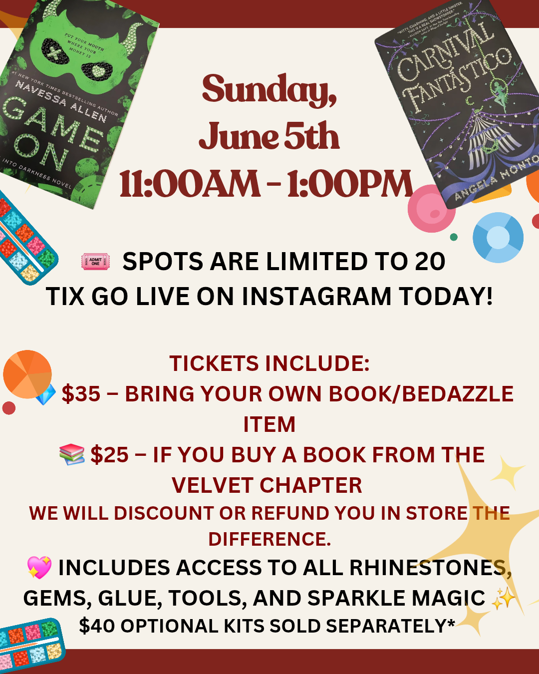 Bedazzle Workshop 6/20