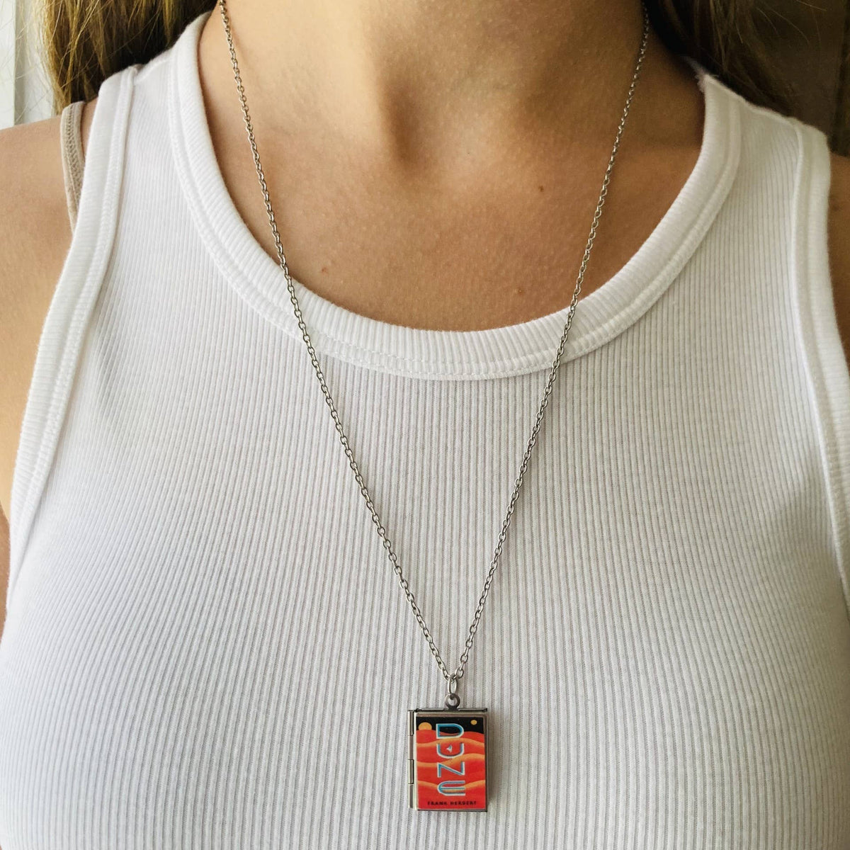 Book Locket Necklace - Dune - Sand Dunes