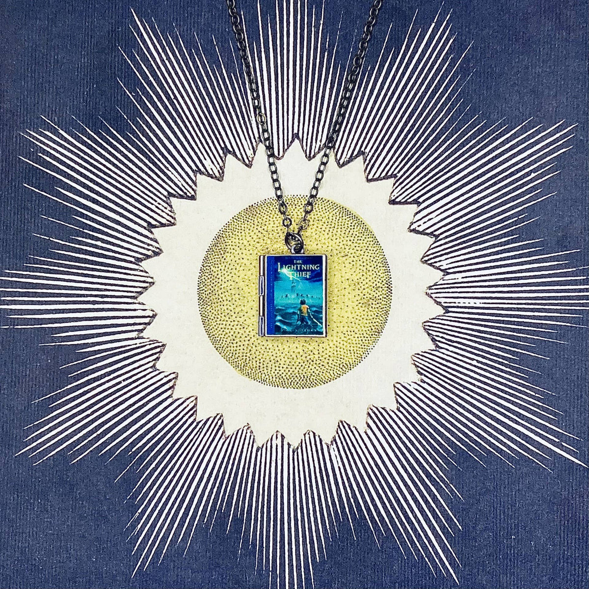 Book Locket Necklace - Percy Jackson - The Lightning Thief
