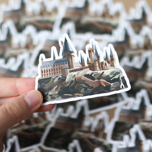 Castle HP Waterproof Sticker For Laptop & Water Bottle