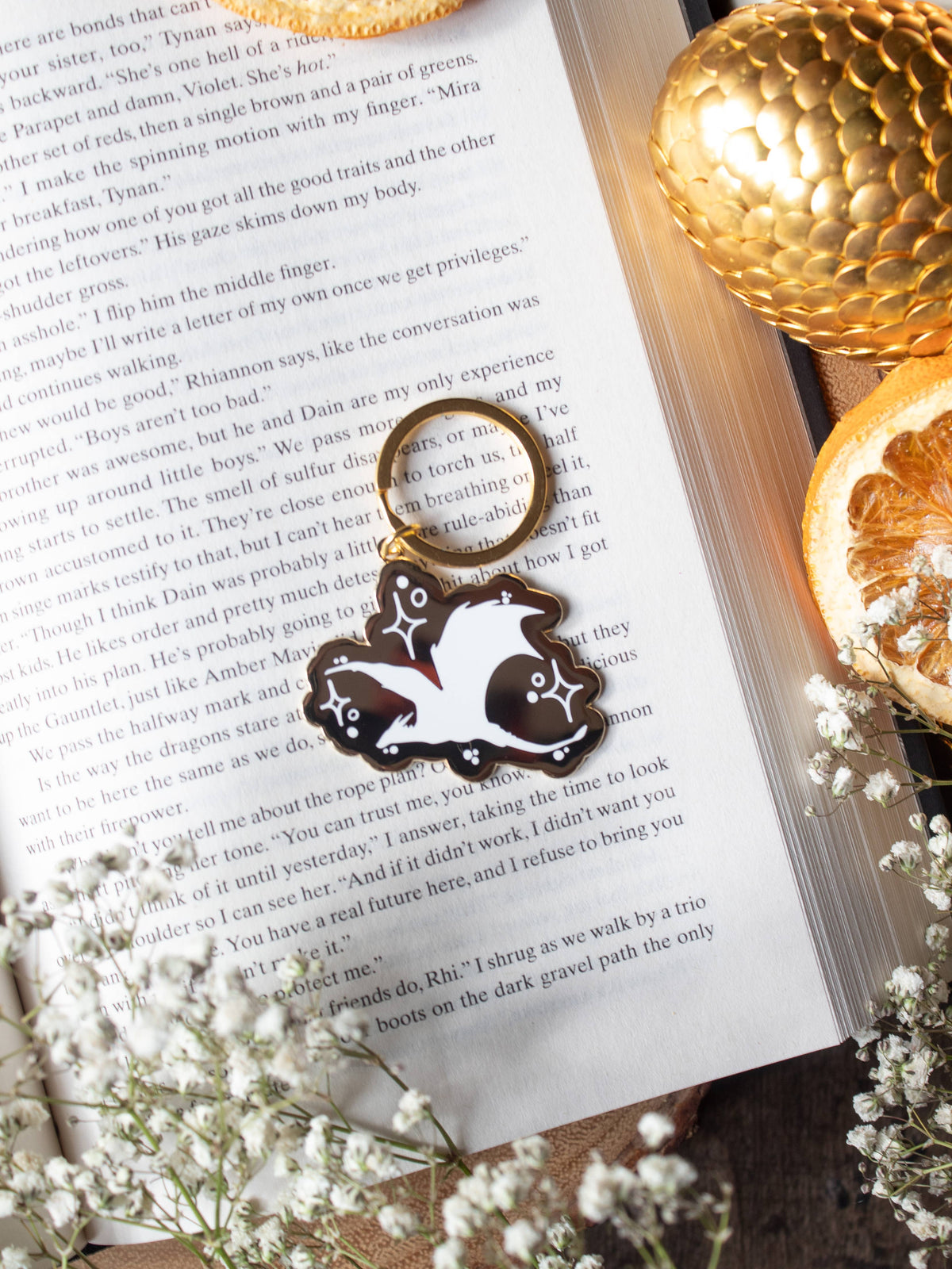 Flying Dragon Enamel Keychain