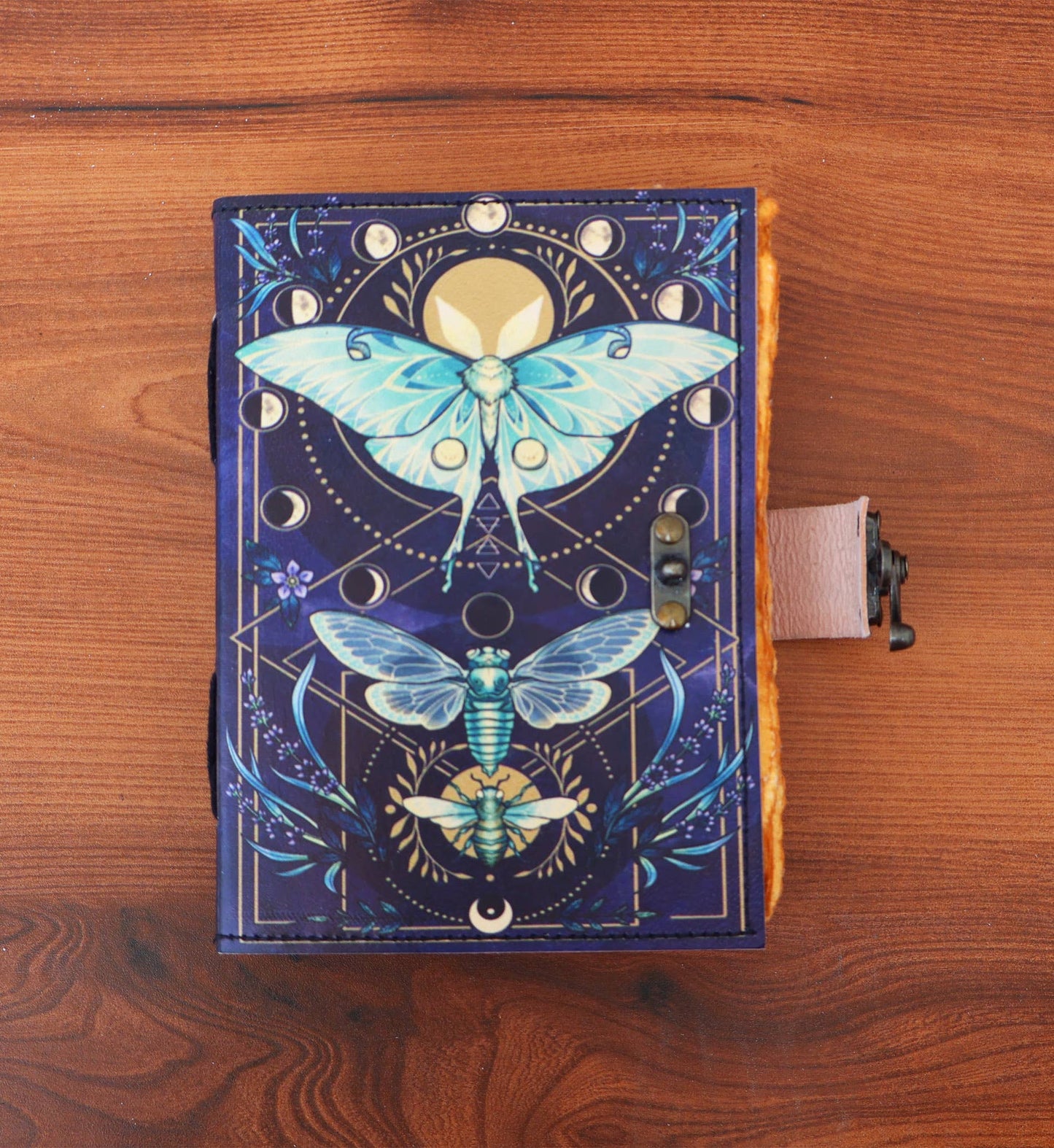 Moth Leather Journal | Grimoire Celtic Book Diary Journal