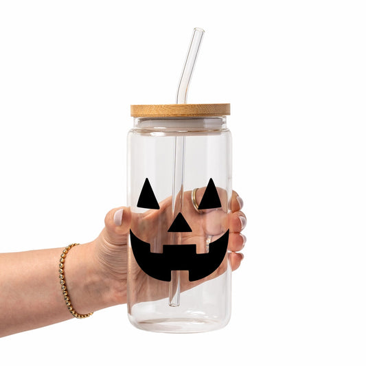 Jack-O-Lantern Glass Cup
