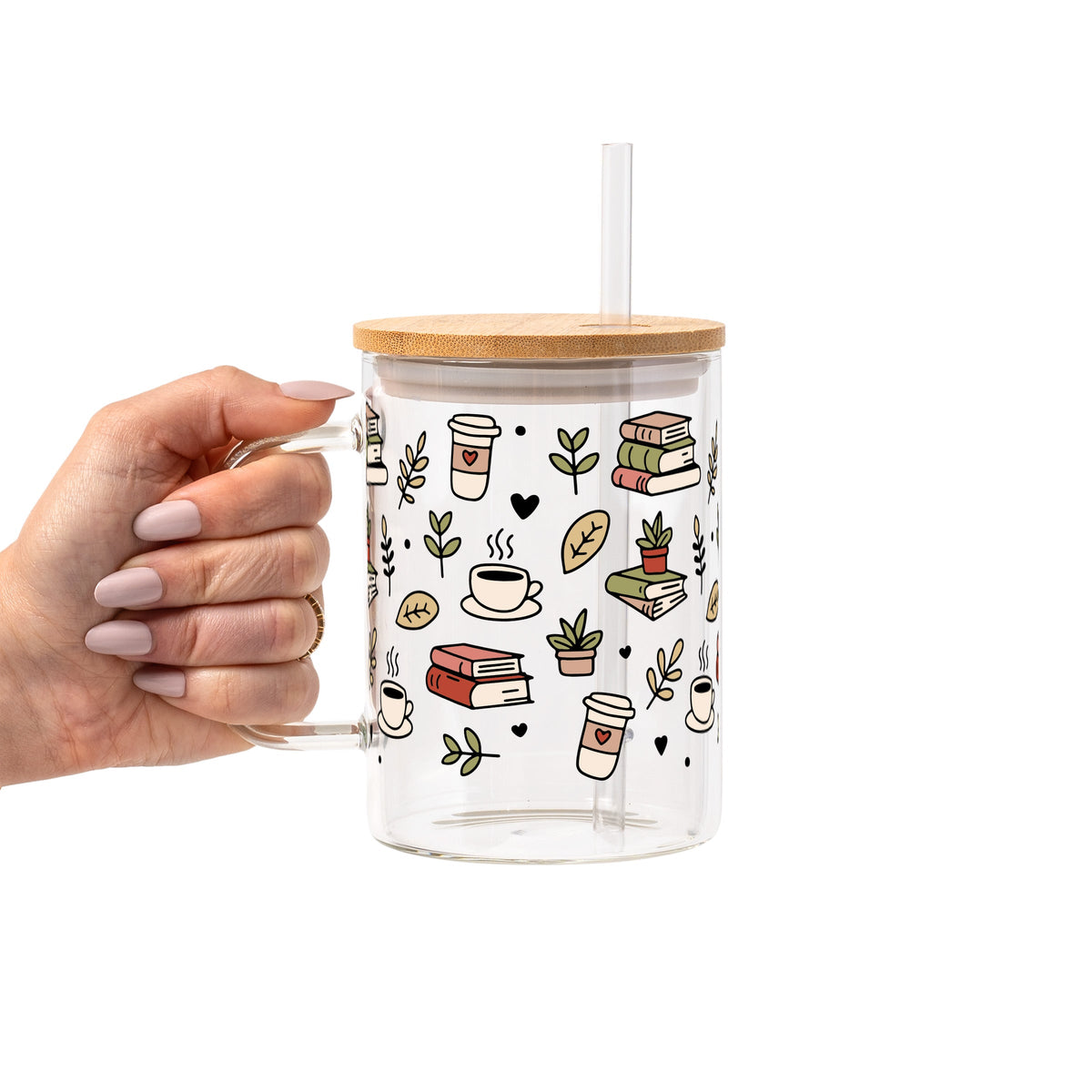 Bookish Book Lover Glass Cups