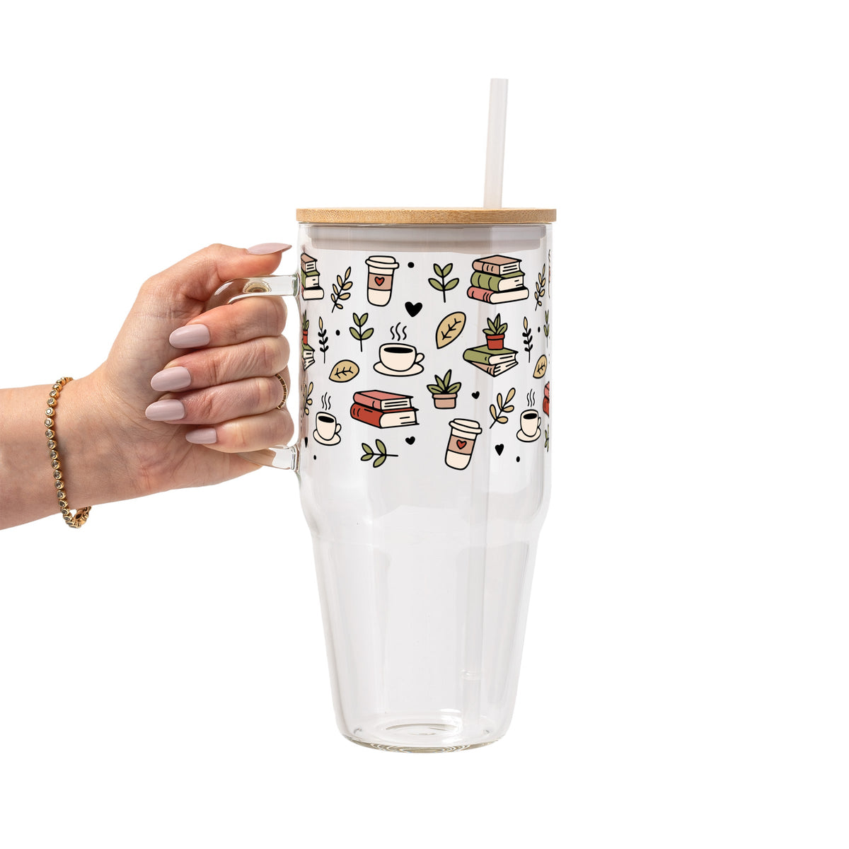Bookish Book Lover Glass Cups