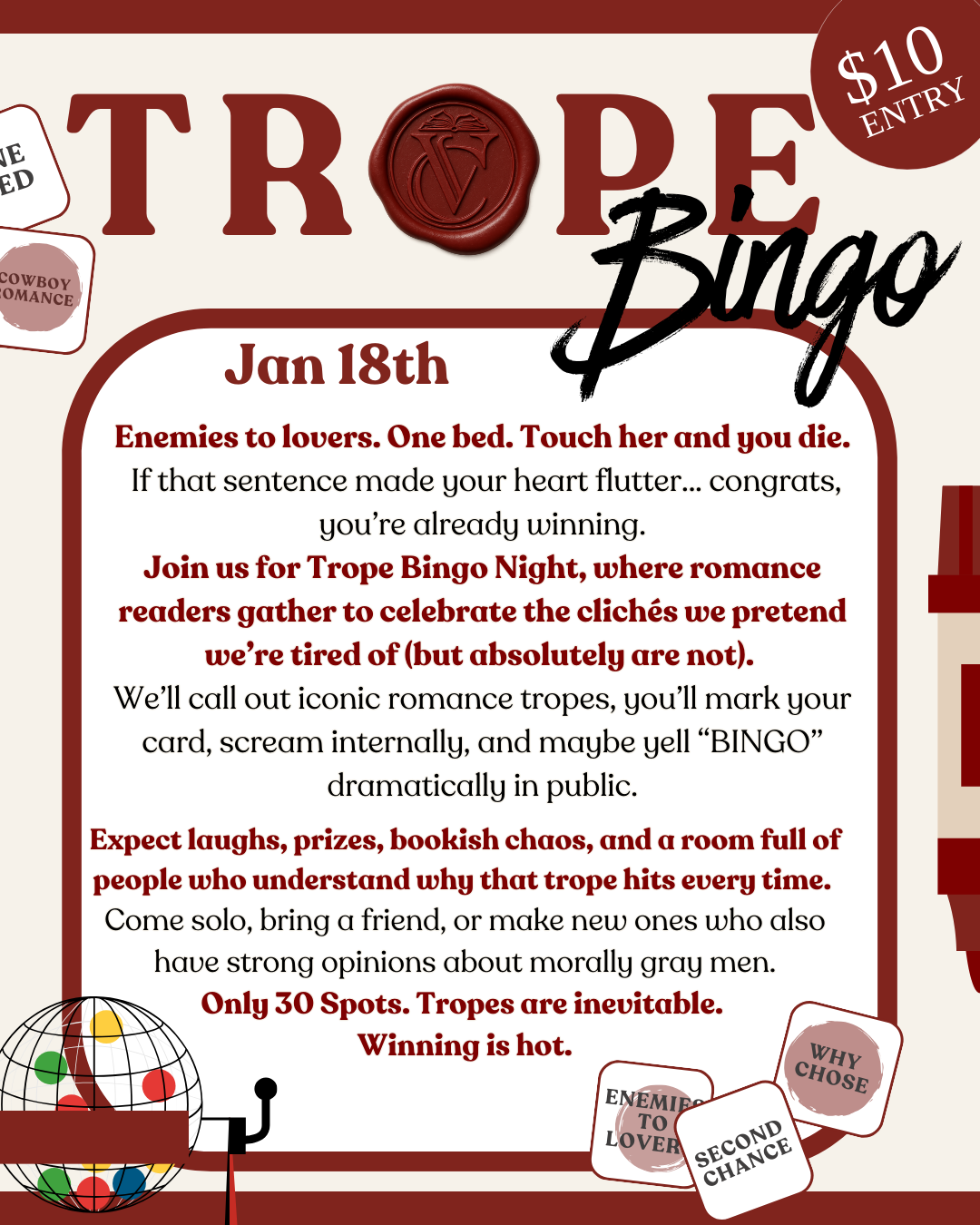 The Velvet Chapter Bingo night