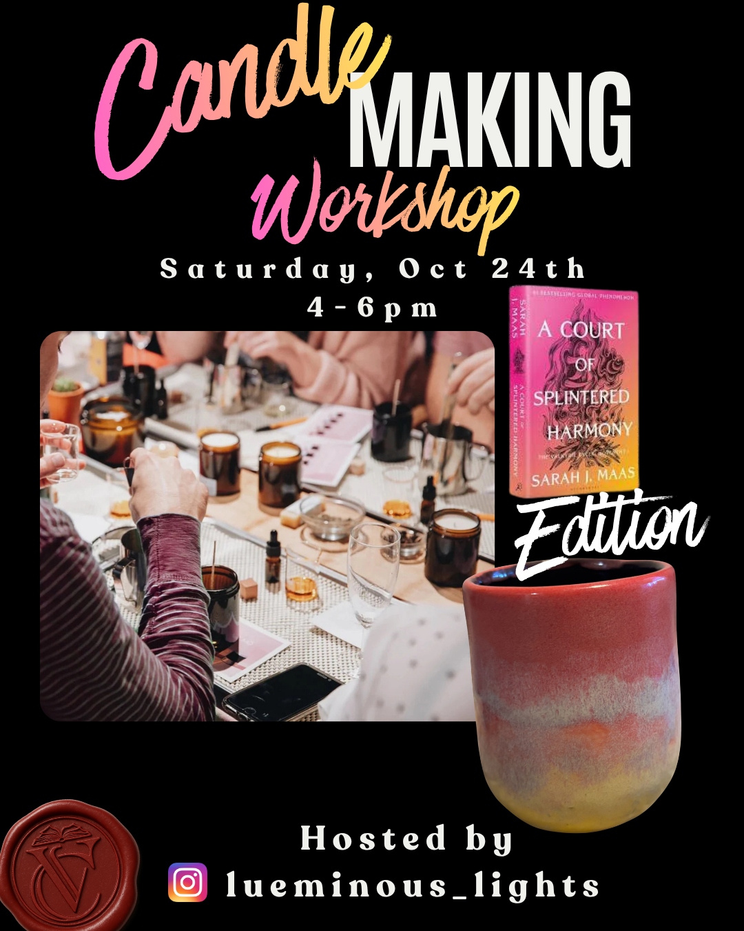 The Velvet Chapter Bookish Candle Making Workshop (ACOTAR 6)