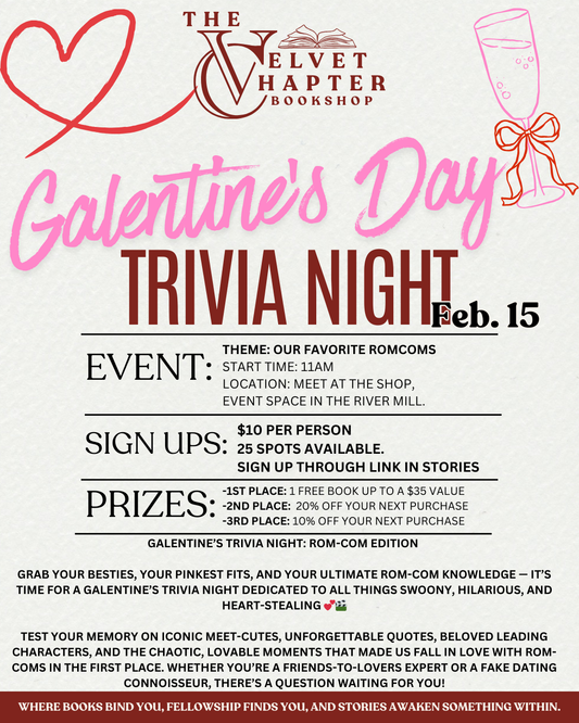 The Velvet Chapter Galentines Trivia Night