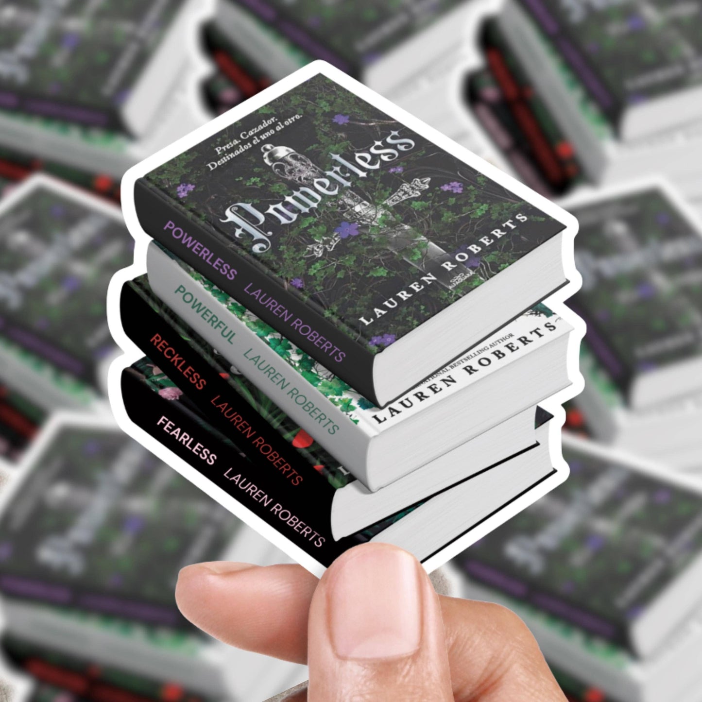 Powerless Series Book Stack Sticker