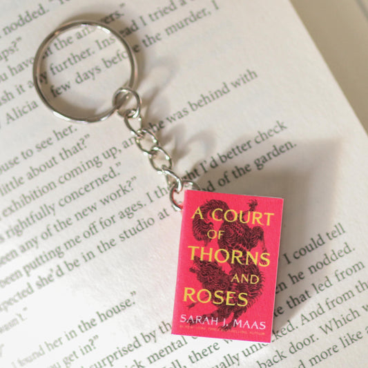 Handmade Mini A Court Of Thorns And Roses Book Keychain