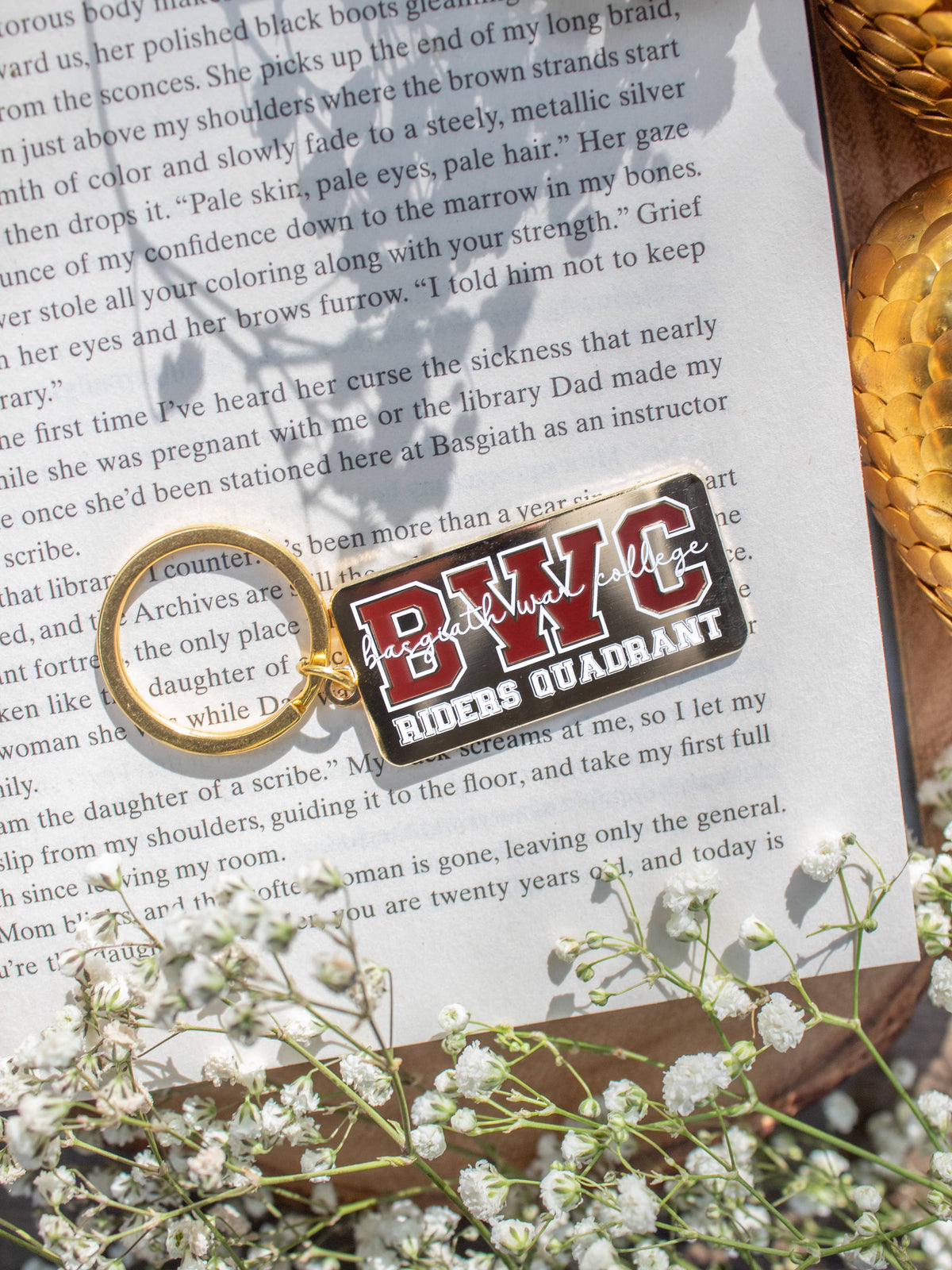 Fourth Wing | BWC Basgiath War College Logo Keychain