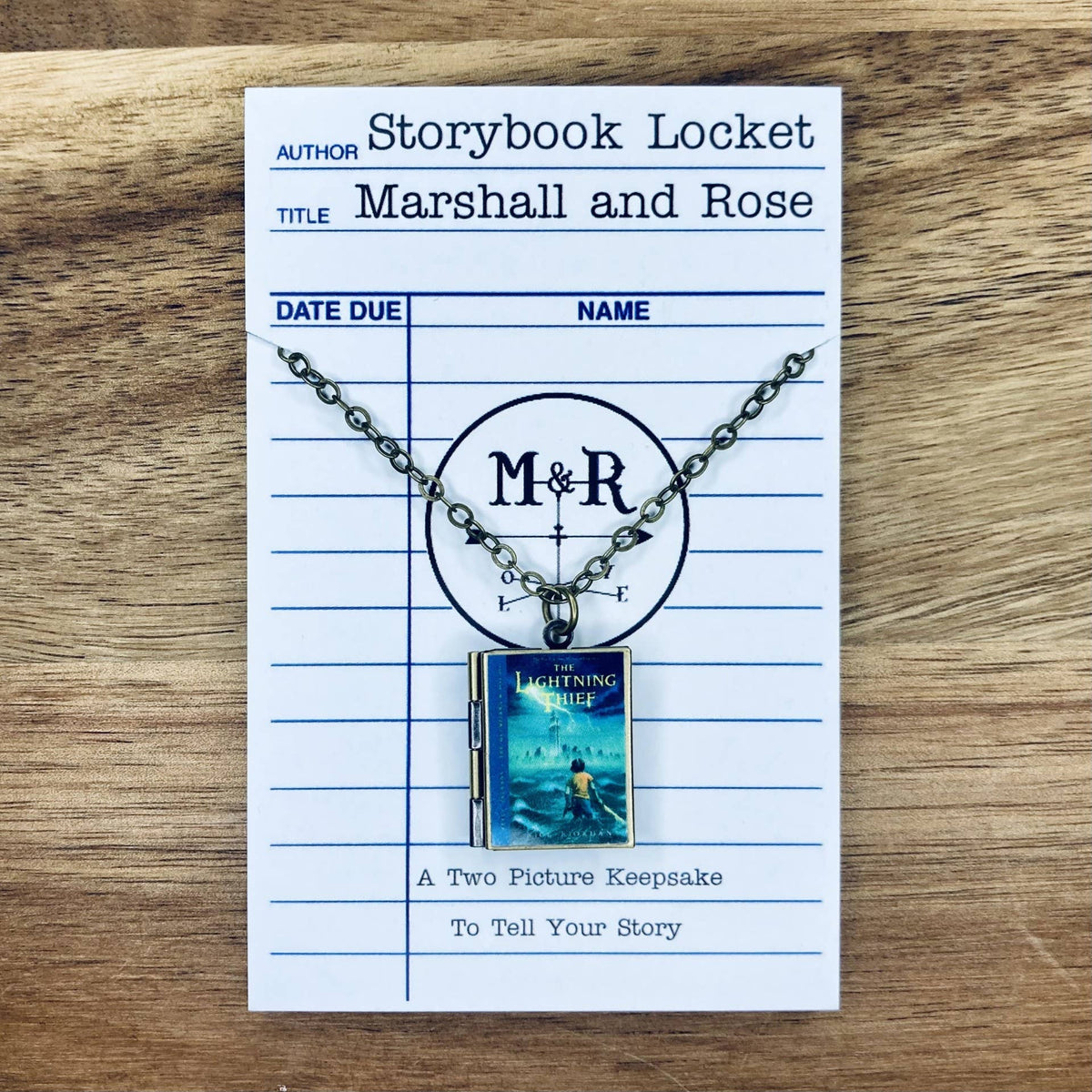 Book Locket Necklace - Percy Jackson - The Lightning Thief