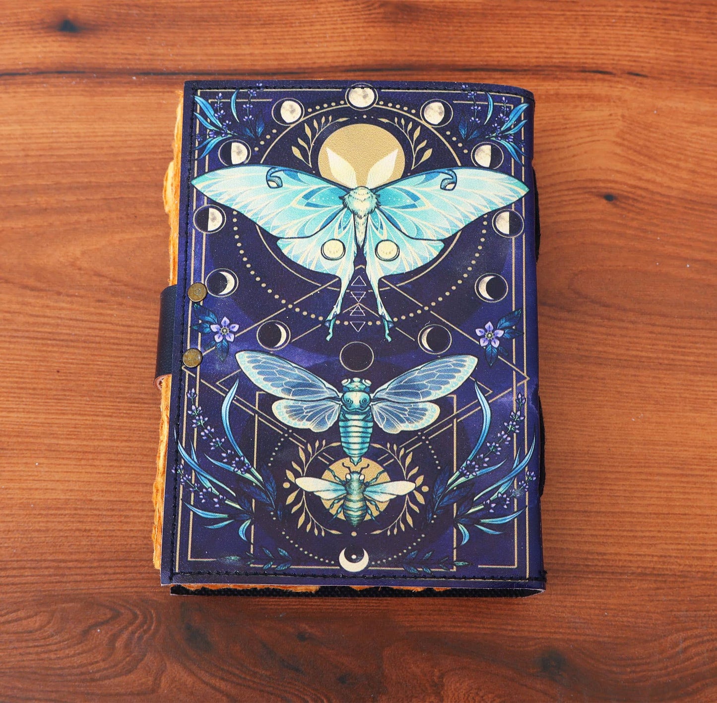 Moth Leather Journal | Grimoire Celtic Book Diary Journal