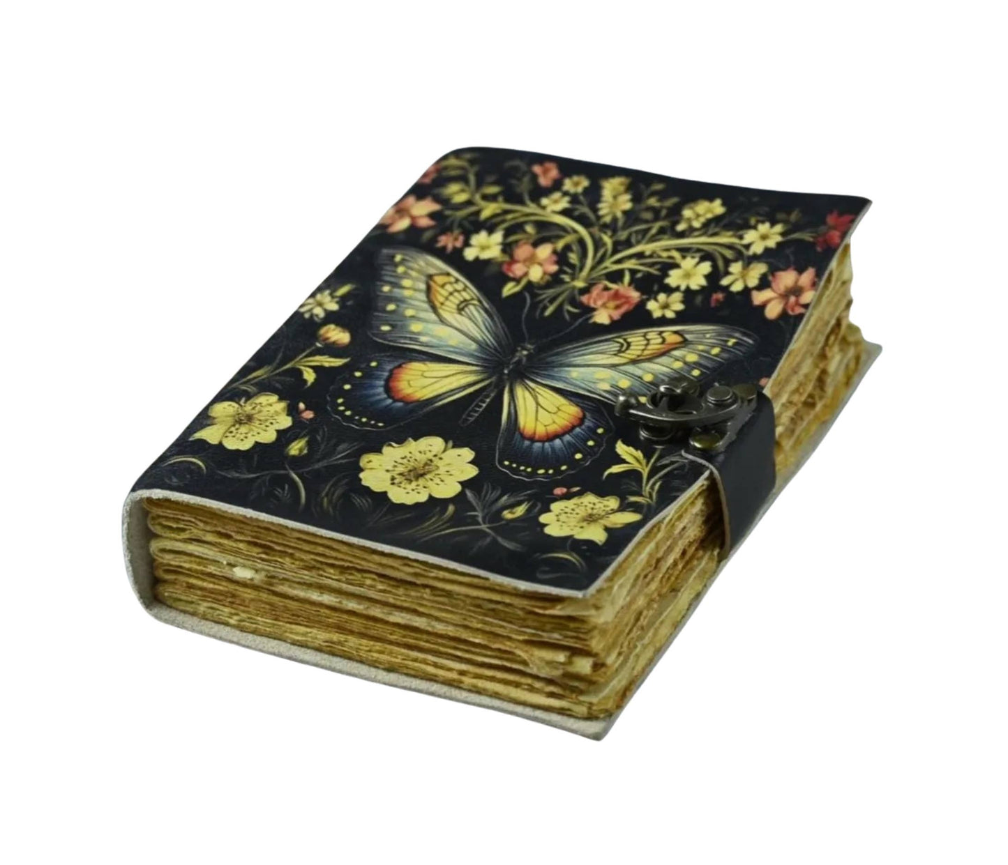 Butterfly Leather Journal Travel Notebook Handmade Celtic