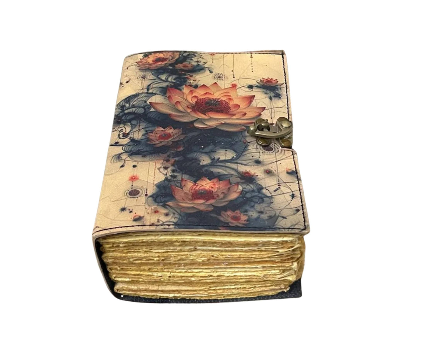 Flower Leather Journal Vintage Travel Notebook Celtic Diary